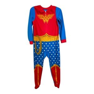 DC Comics Superhero Girls Wonder Woman Sleeper Pajama One PIece Size 10/12